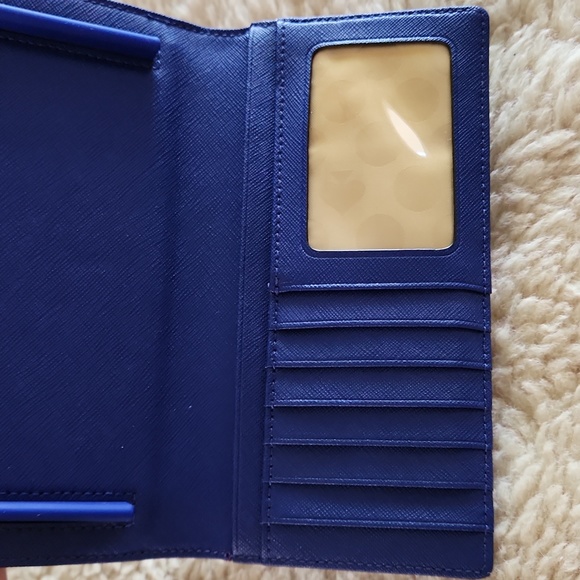 Kate Spade Purple Blue Long Tri-Fold Phone Wallet 💜💙 - Picture 9 of 14
